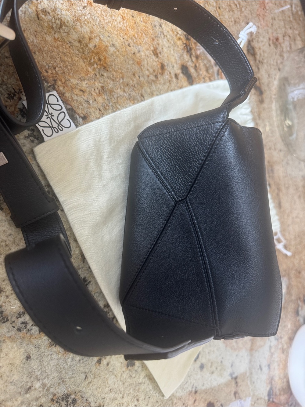 Loewe Black Leather Sling Bag - Picture 9 of 10
